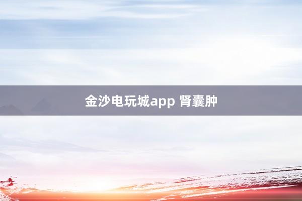 金沙電玩城app 腎囊腫
