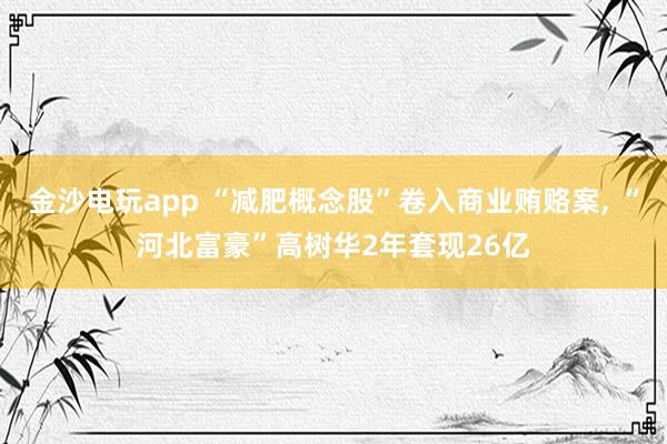 金沙電玩app “減肥概念股”卷入商業賄賂案, “河北富豪”高樹華2年套現26億