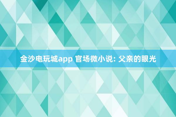 金沙電玩城app 官場(chǎng)微小說: 父親的眼光